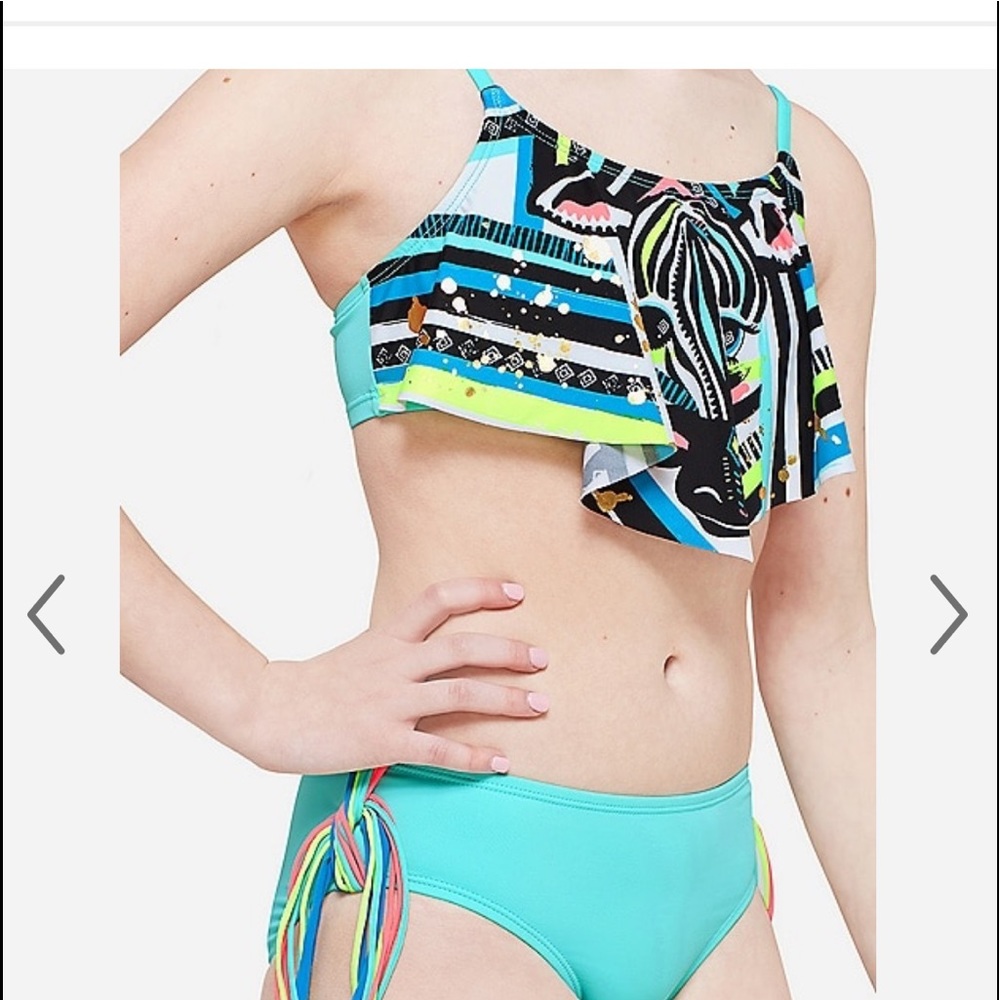 Zebra flounce bikini